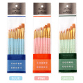 10 Pack Paint Brushes Set Greath en bois pour art Acrylique Gouache Huile Aquarelle Artiste Toile synthétique Conseils de nylon